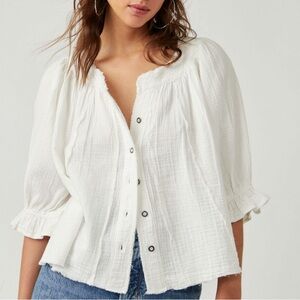 Free People Lucy Solid Swing Top